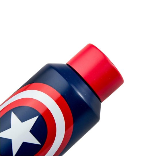Garrafa Térmica Inox 600ml Capitão América Marvel