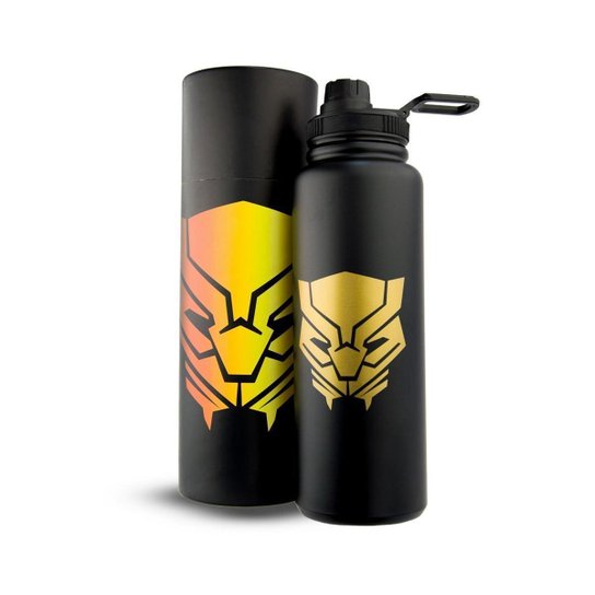 Garrafa Térmica Inox Pantera Negra Marvel 1L Resistente