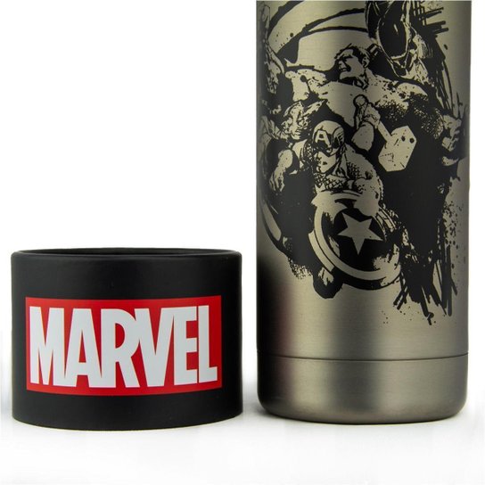 Garrafa Térmica Marvel 1 Litro Avengers Vingadores Inox