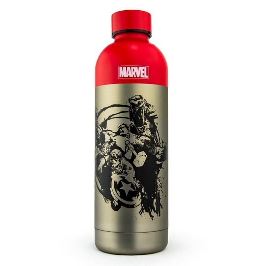 Garrafa Térmica Marvel 1 Litro Avengers Vingadores Inox