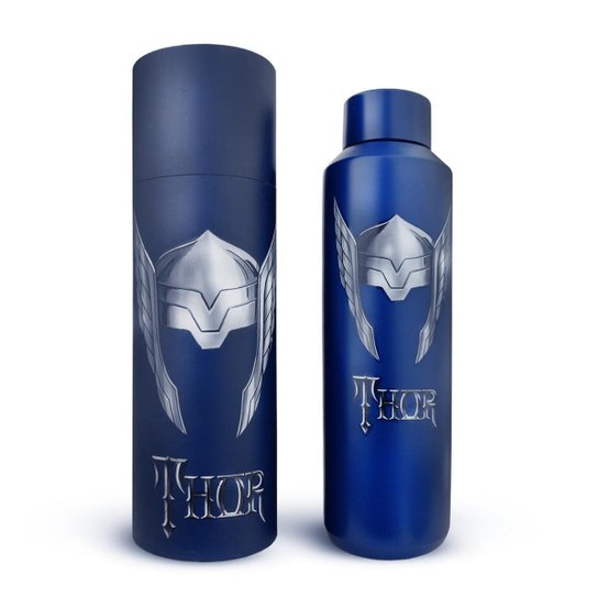 Garrafa Térmica Thor 600ml Capacete Resistente Marvel