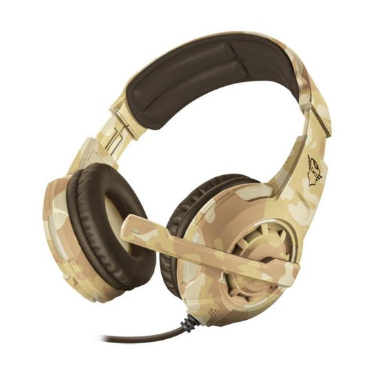 Headset Gamer Trust GXT Radius Desert Camo com fio - Multiplataforma