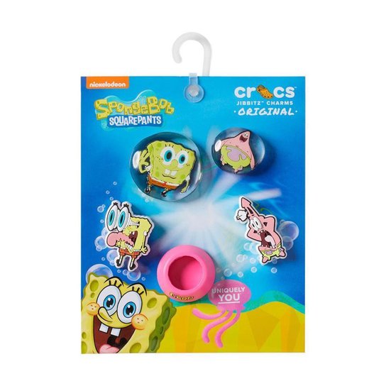 Jibbitz™ bob esponja bolha pack com 5 peças unico