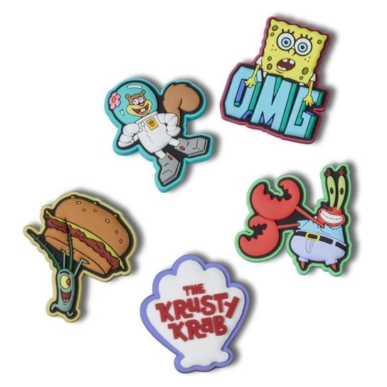 Jibbitz Crocs Bob Esponja Pack Com 5 Unidades Único