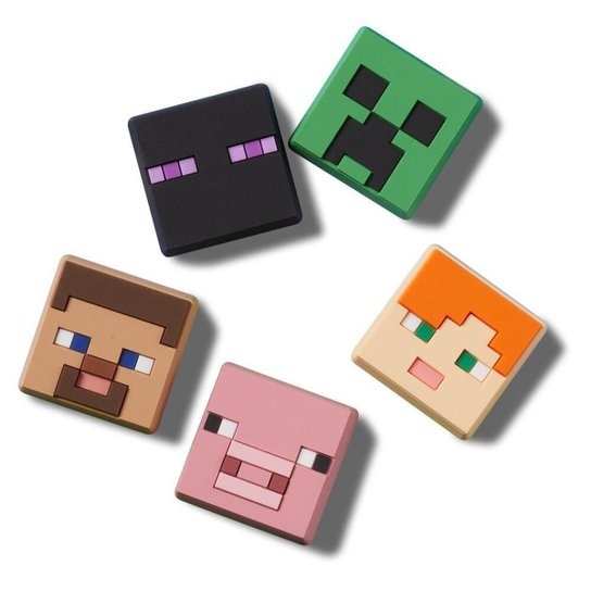 Jibbitz™ minecraft pack com 5 unidades unico