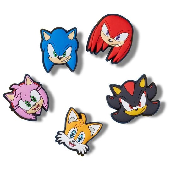 Jibbitz™ sonic the hedge hog pack com 5 peças unico