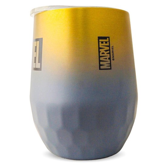 Kit 2 Copos Marvel Térmicos 355ml Inox Durável