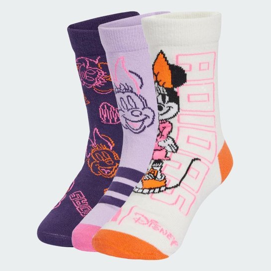 Kit 3 Meias Infantil Adidas Disney Minnie Mouse