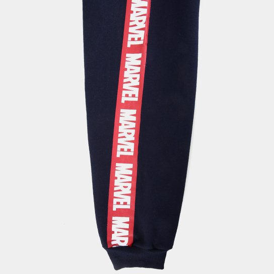 Kit Calça Moletom Infantil Marvel Spider Man - 2 Peças