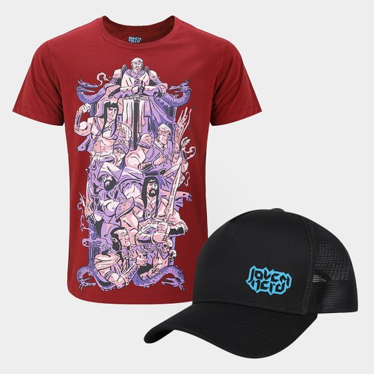 Kit Camiseta Jovem Nerd Ruff Ghanor + Boné Jovem Nerd