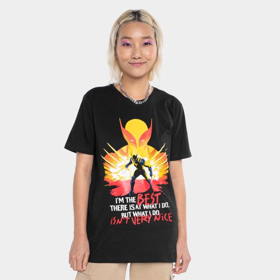 Kit Camiseta Marvel Wolverine O Melhor + Boné Jovem Nerd Trucker