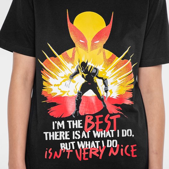 Kit Camiseta Marvel Wolverine O Melhor + Boné Jovem Nerd Trucker