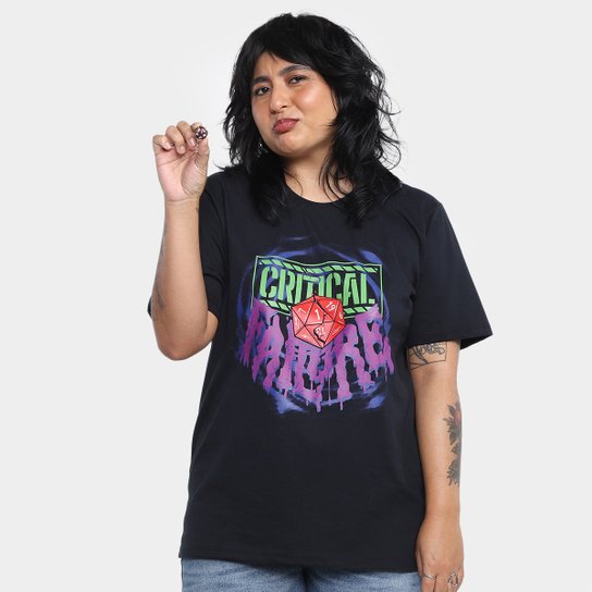Kit Camiseta NerdStore Critical Failure + Boné Jovem Nerd Trucker