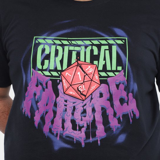 Kit Camiseta NerdStore Critical Failure + Boné Jovem Nerd Trucker