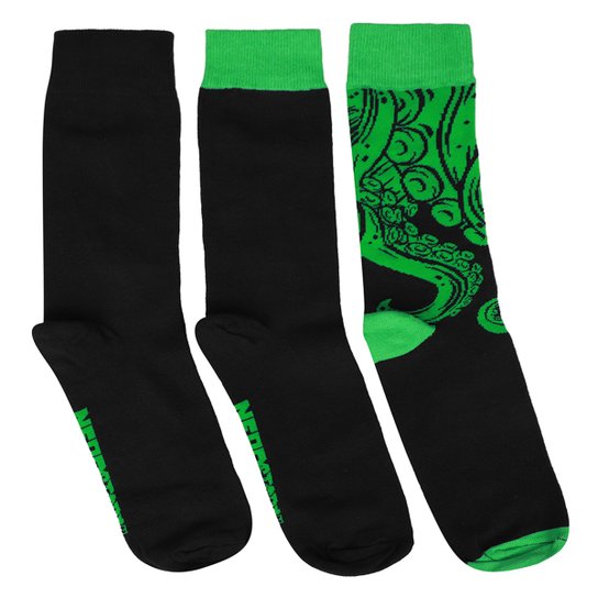 Kit Meia NerdStore - Cthulhu - Jovem Nerd - Cano longo - 3 pares