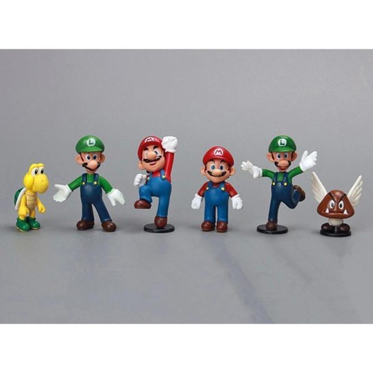 Kit Miniaturas Figuras Super Mario Bros - 18 miniaturas