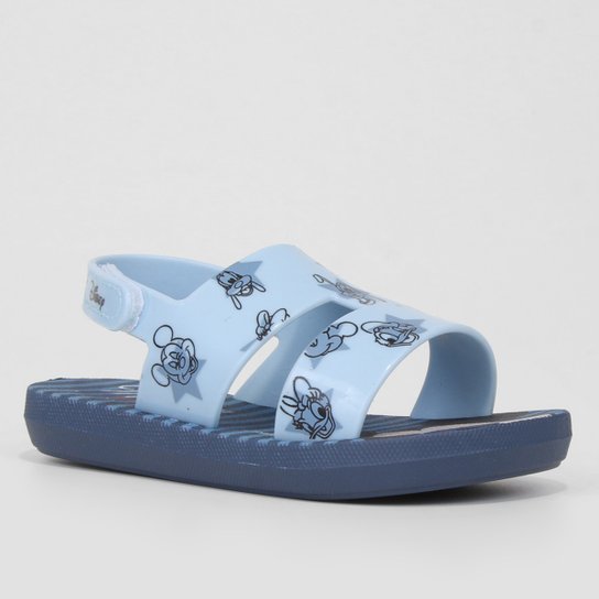 Kit Sandália Bebê Grendene Kids Mickey Masculina + Carrinho Pluto