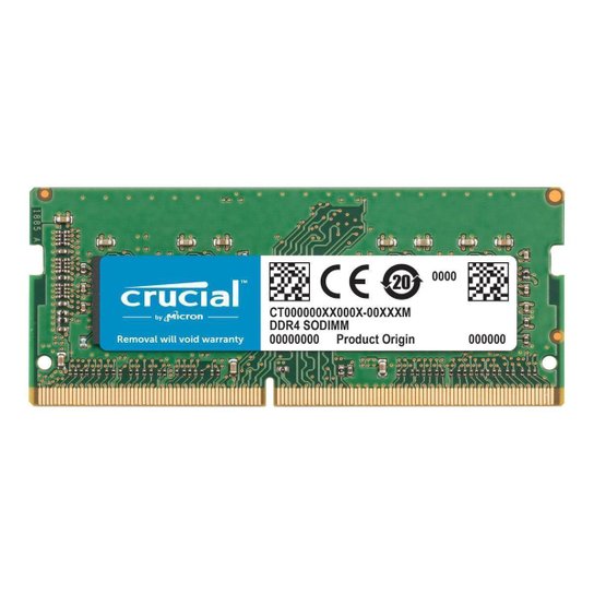 Memória SODIMM 32GB DDR4 2666MHz Crucial - para Notebook - CL19 - CT16G4SFRA32A