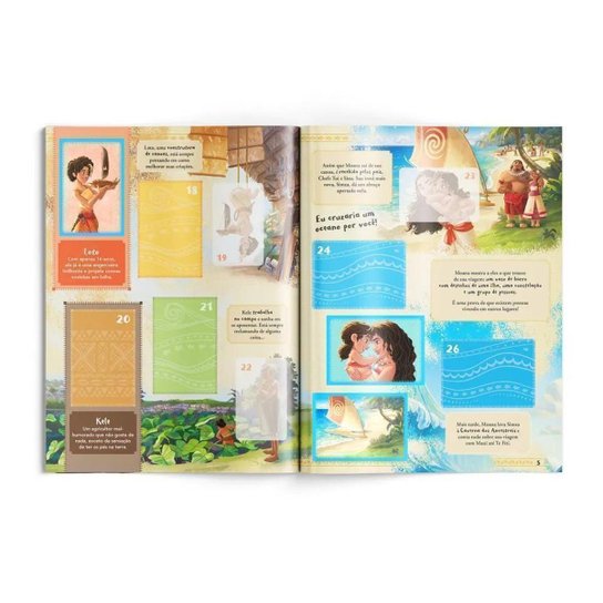 MOANA 2 - Álbum Capa Cartão + Kit 10 Envelopes