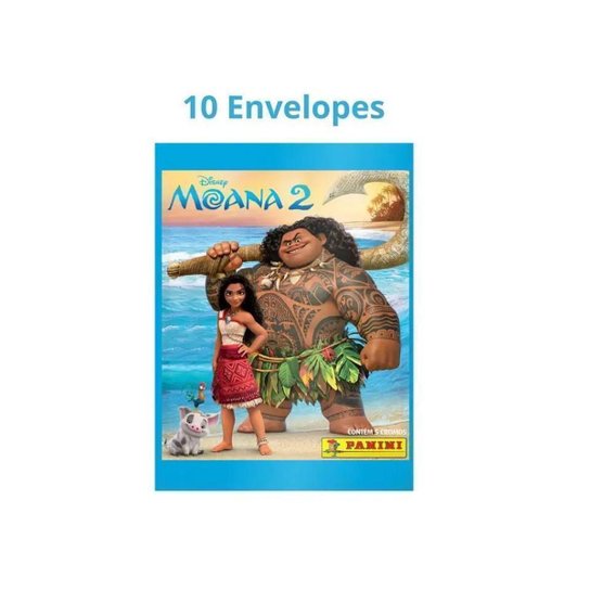 MOANA 2 - Álbum Capa Cartão + Kit 10 Envelopes