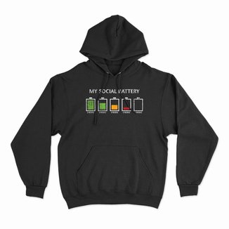Moletom Com Capuz Social Battery