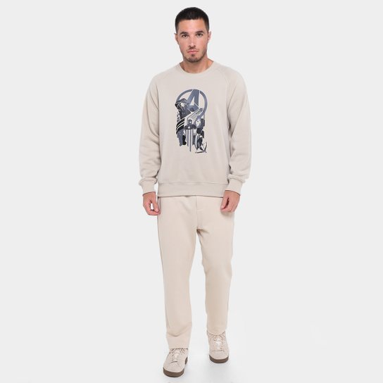 Moletom Mooncity Raglam Avengers Masculino