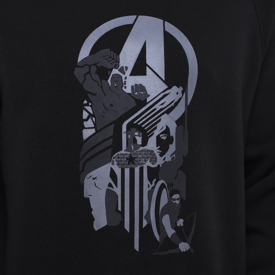 Moletom Mooncity Raglam Avengers Masculino