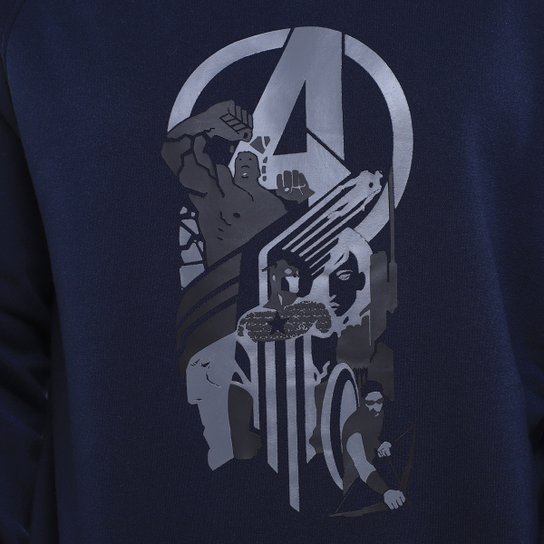 Moletom Mooncity Raglam Avengers Masculino