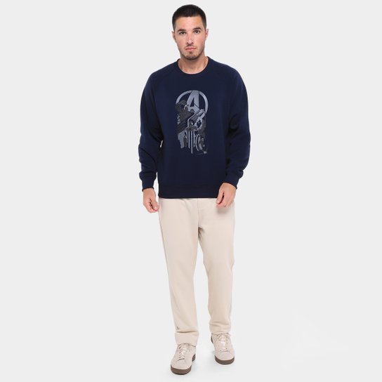 Moletom Mooncity Raglam Avengers Masculino