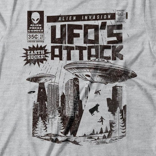 Moletom Studio Geek Alien Invasion Unissex