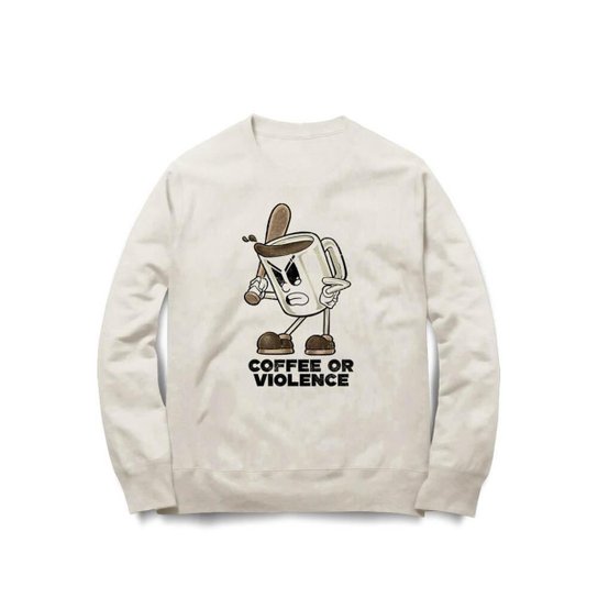 Moletom Studio Geek Coffee Or Violence Unissex