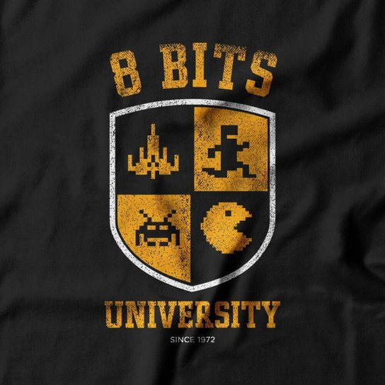 Moletom Studio Geek Com Capuz 8 Bits University Unissex