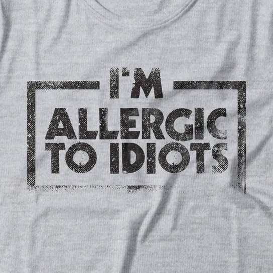 Moletom Studio Geek Com Capuz Allergic To Idiots Unissex