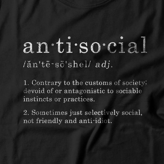 Moletom Studio Geek Com Capuz Antisocial Unissex