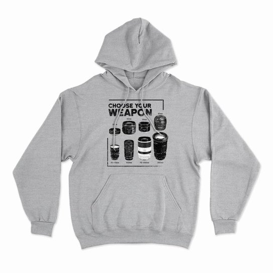 Moletom Studio Geek Com Capuz Camera Weapons Unissex