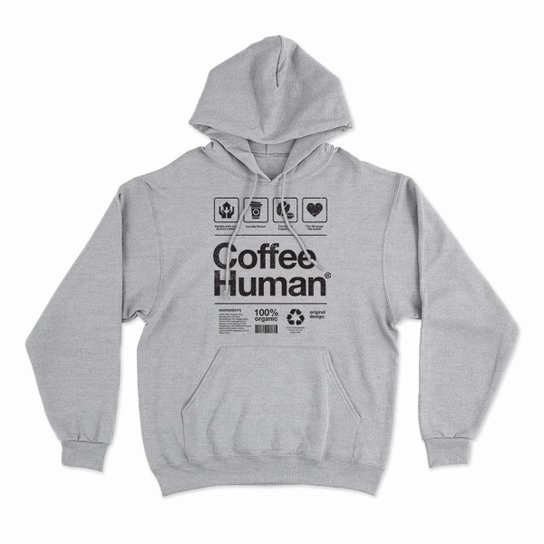 Moletom Studio Geek Com Capuz Coffee Human Unissex