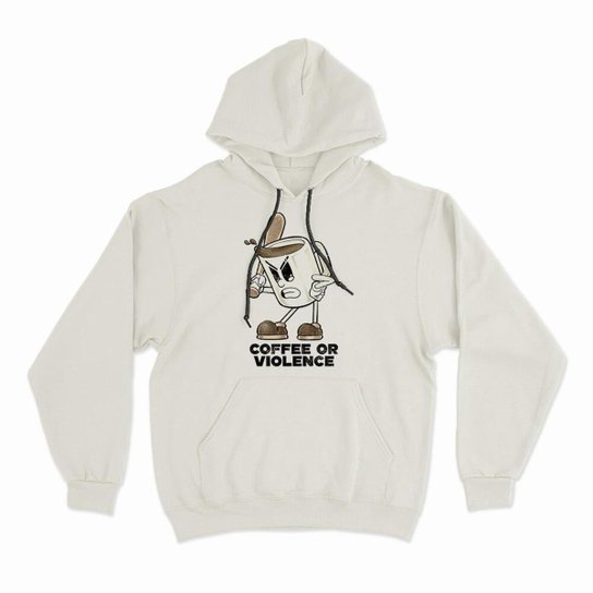 Moletom Studio Geek Com Capuz Coffee Or Violence Unissex