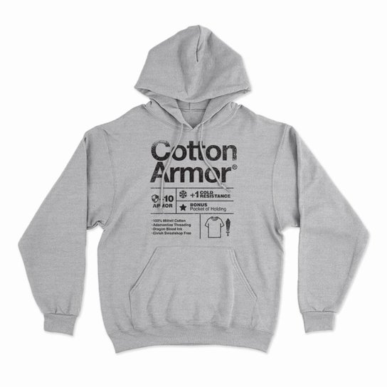 Moletom Studio Geek Com Capuz Cotton Armor Unissex