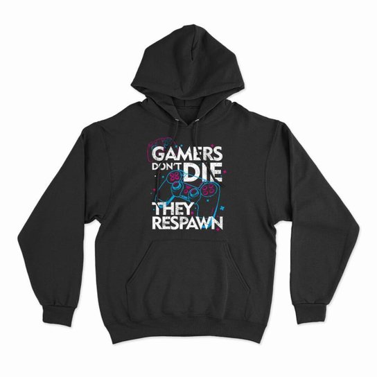 Moletom Studio Geek Com Capuz Gamers Don't Die Unissex