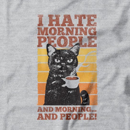 Moletom Studio Geek Com Capuz Hate Morning People Unissex