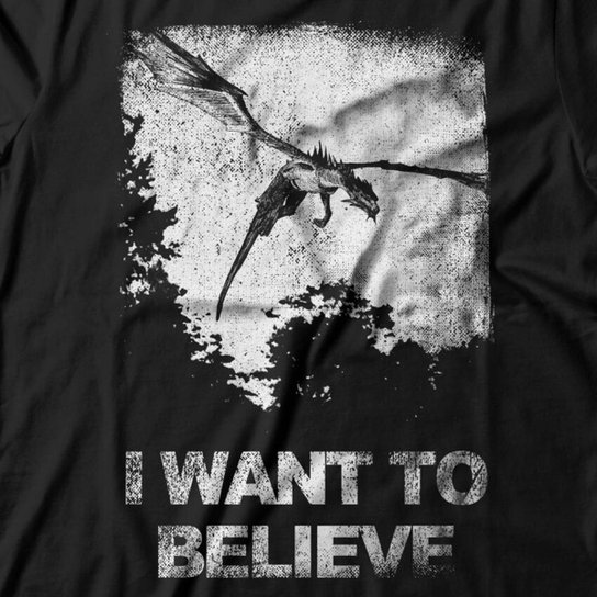Moletom Studio Geek Com Capuz I Want To Believe In Dragons Unissex