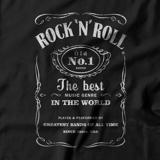 Moletom Studio Geek Com Capuz Rock 'N' Roll Label Unissex