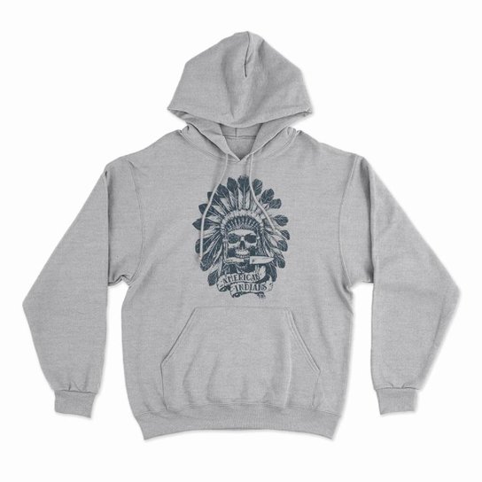 Moletom Studio Geek Com Capuz Skull Apache Unissex