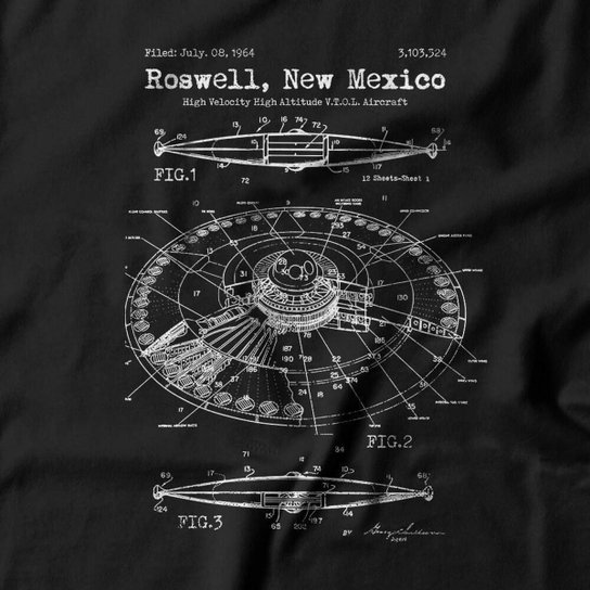 Moletom Studio Geek Com Capuz UFO Patent Unissex