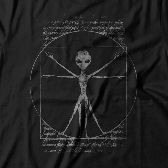Moletom Studio Geek Com Capuz Vitruvian Alien Unissex
