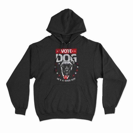 Moletom Studio Geek Com Capuz Vote Dog Unissex