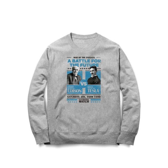 Moletom Studio Geek Edison vs Tesla Unissex