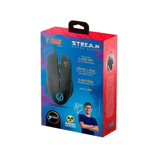 Mouse Gamer ELG Óptico 2400DPI 6 Botões - Stream