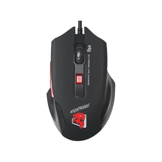 Mouse Gamer ELG Óptico 4000DPI 6 Botões - Nightmare
