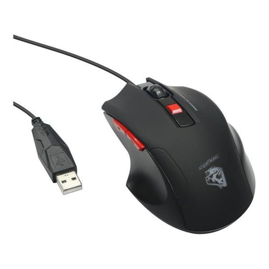 Mouse Gamer ELG Óptico 4000DPI 6 Botões - Nightmare